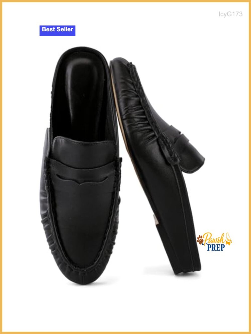 Faux Leather Flat Mules Loafers Slip On Casual Walking Shoes
